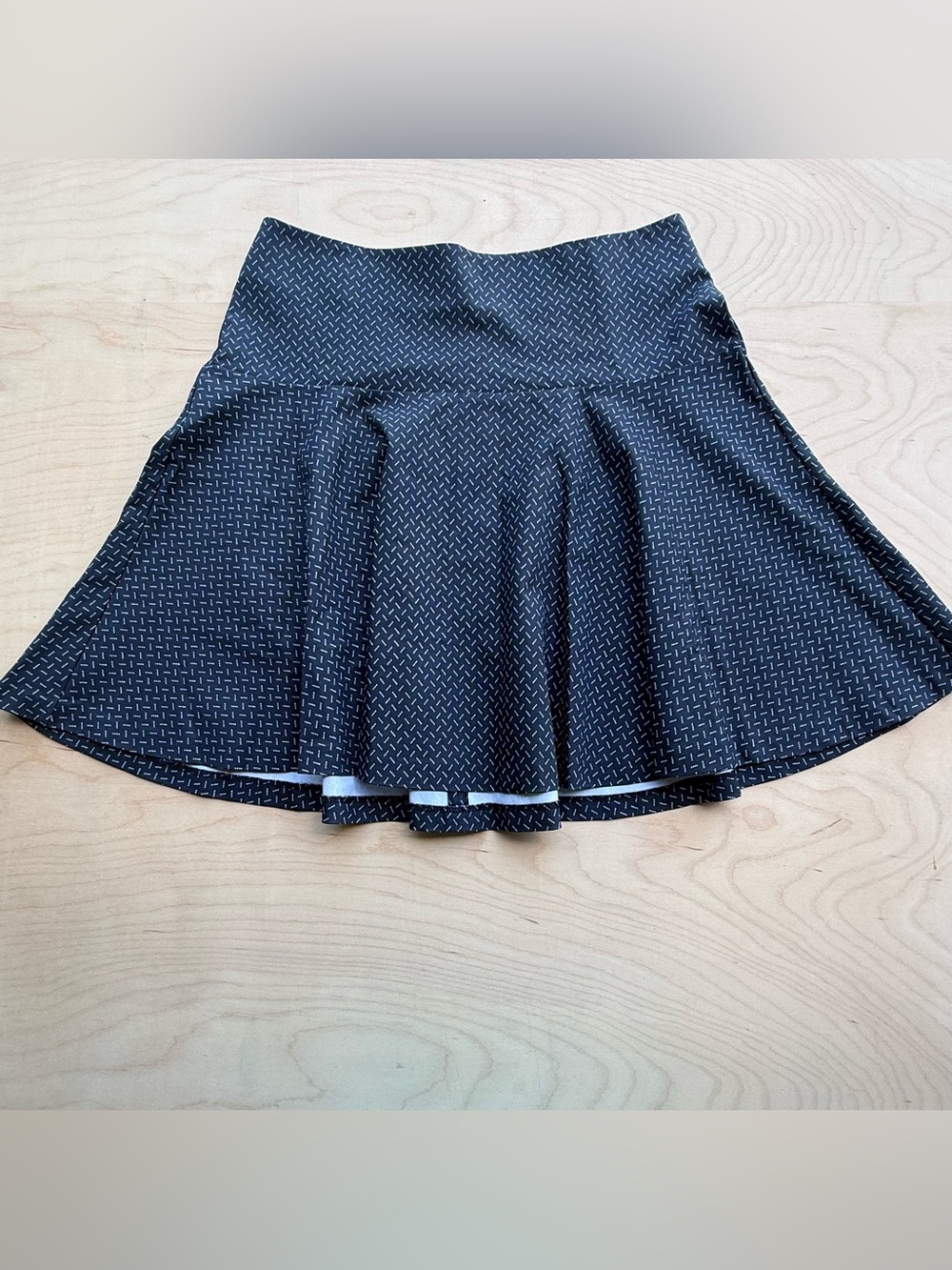 Lane Bryant Black White Fit & Flare Skater Skirt Geometric Print Stretch size 16